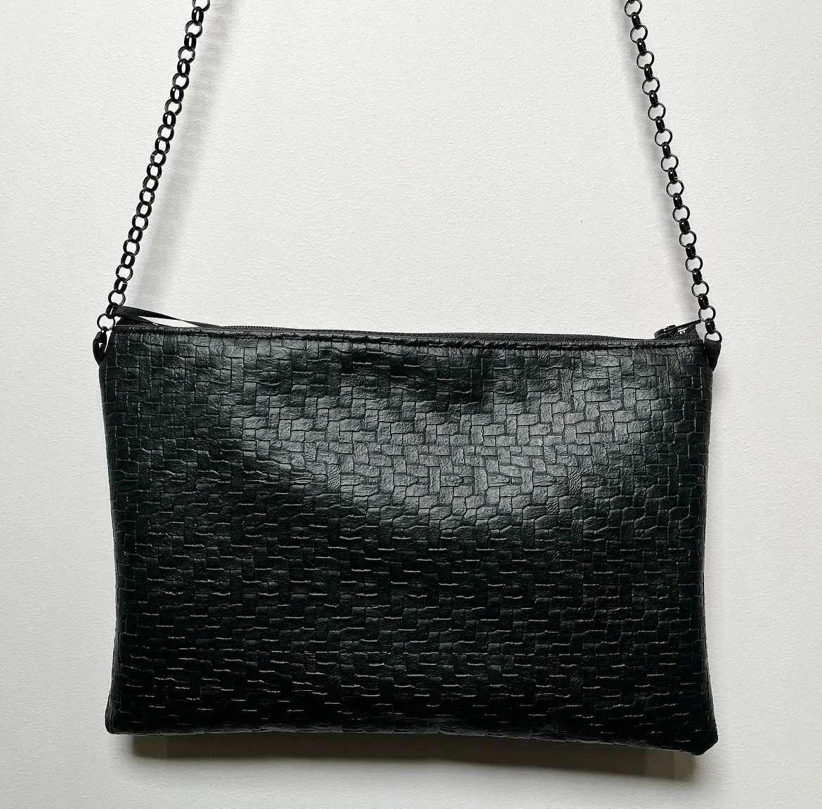 Lucky Charm Shoulder Bag - Black floral jacquard