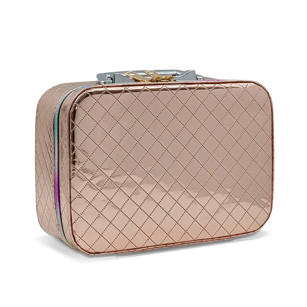 Makeup Box with Metallic Diamond Appearance