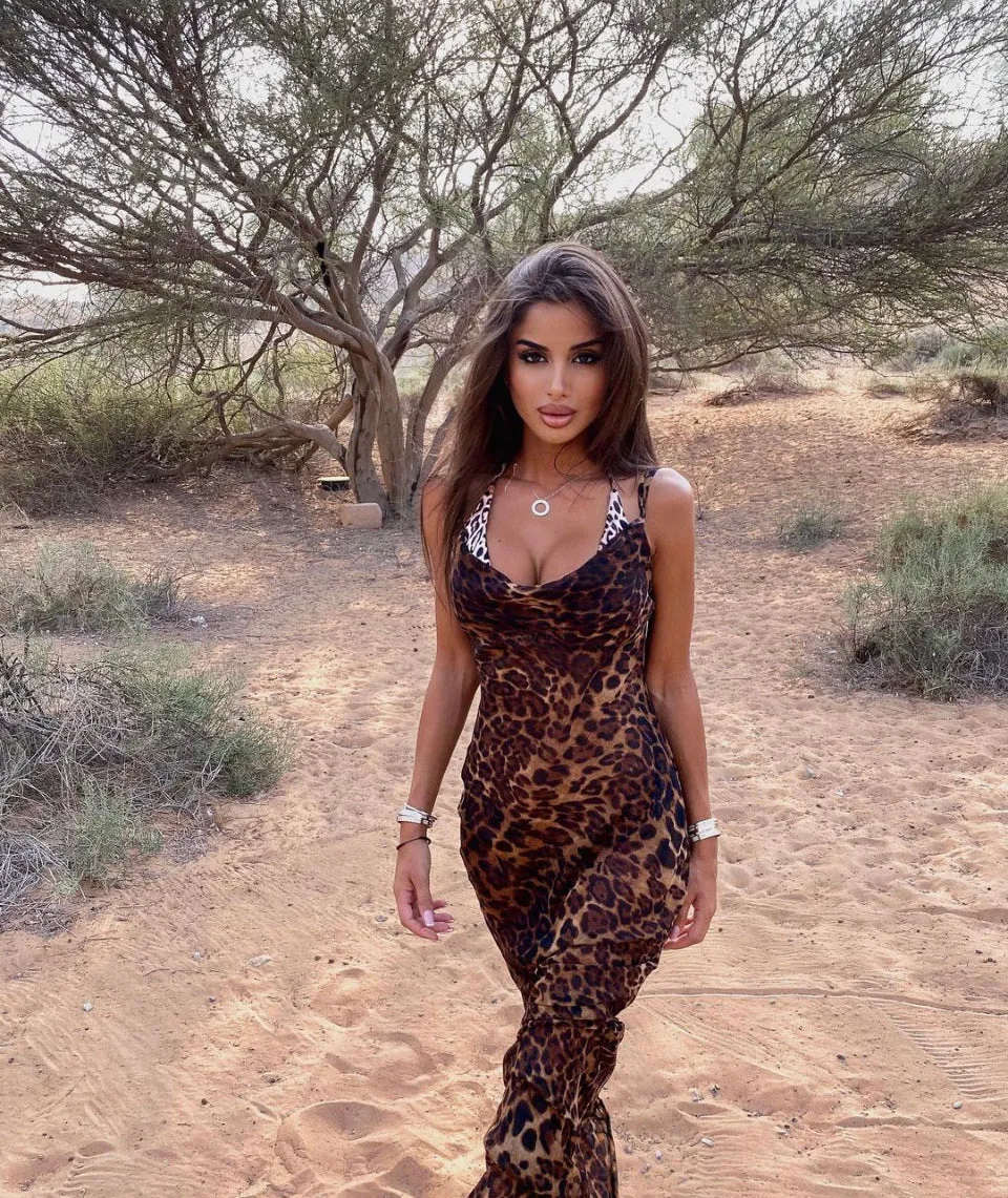 MARIA LEOPARD Stylish MAXI DRESS