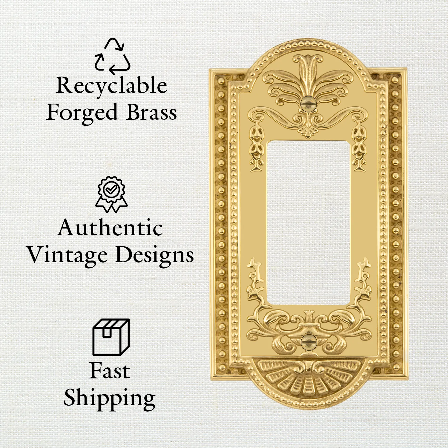 Meadows Switch Plate with Triple Toggle in Antique Pewter
