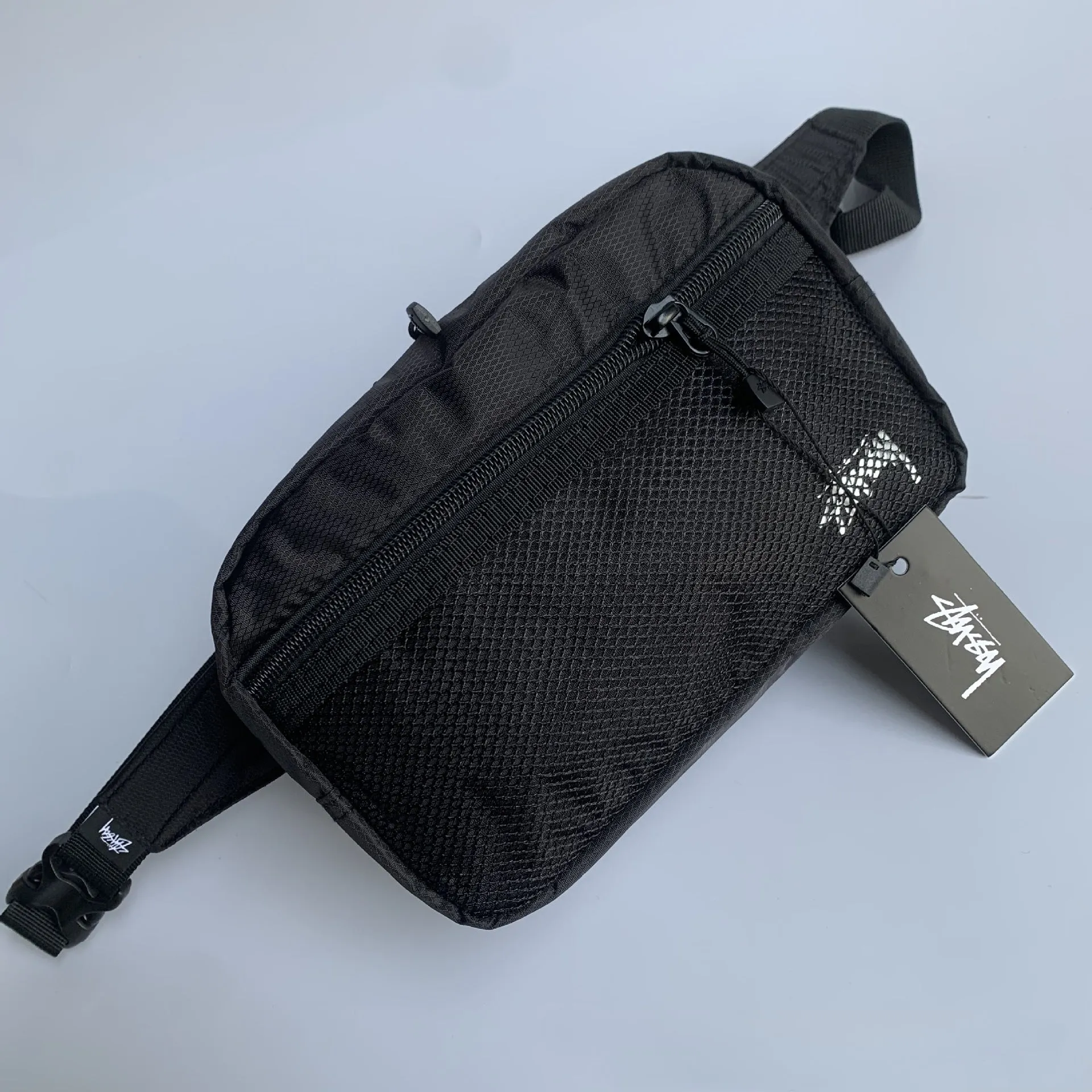 Mens Stussy Bag STI Light weight bag Printed LOGO Mens Crossbody fanny pack, breast bag