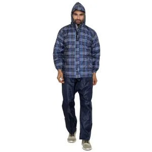 Men's Waterproof Reversible Raincoat | Anti-Leak Design | XXX-Large | Navy Blue