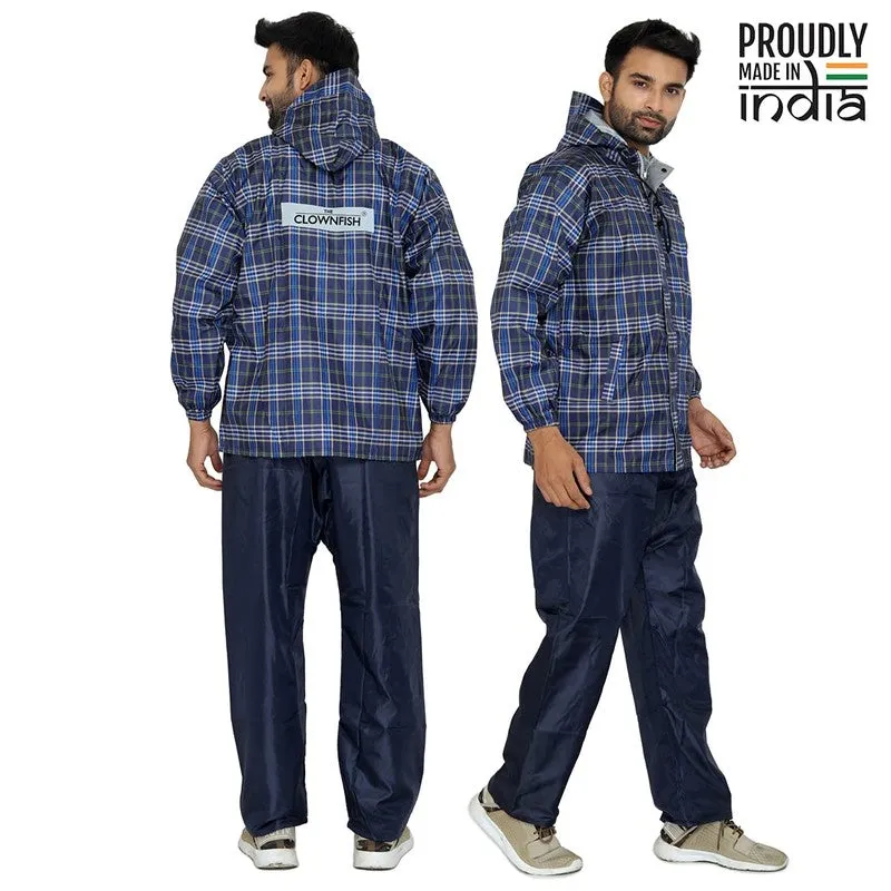 Men's Waterproof Reversible Raincoat | Anti-Leak Design | XXX-Large | Navy Blue