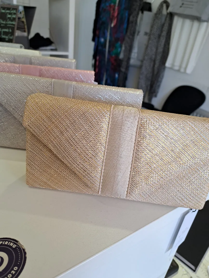 Metallic sinamay handbag