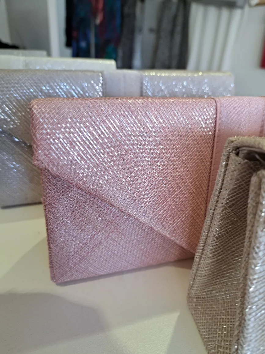 Metallic sinamay handbag