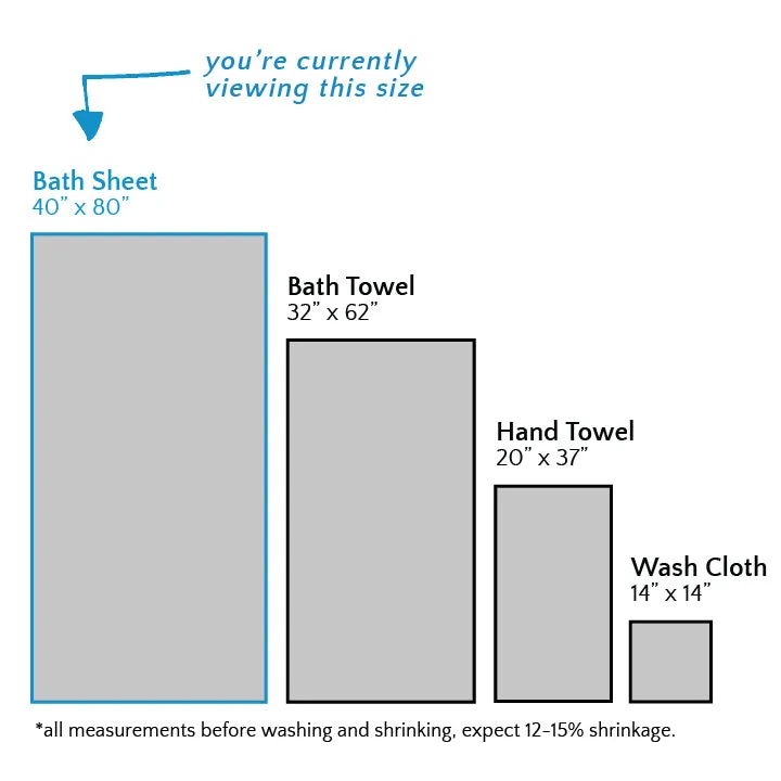 Midnight Blue Bath Sheet, Modern Style