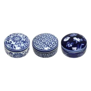 Ming Blue and White Trinket Boxes