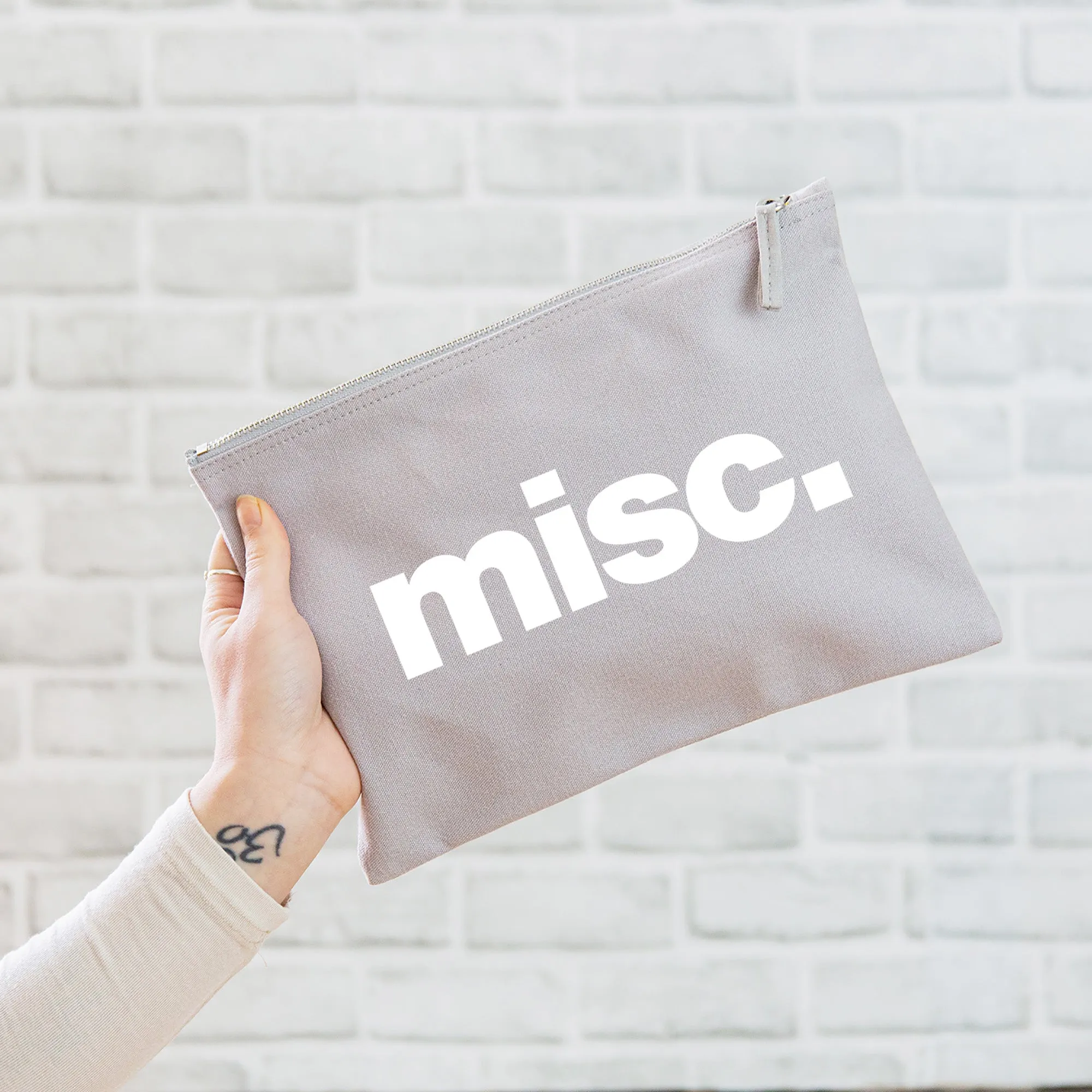 Misc Oversized Pouch - Grey