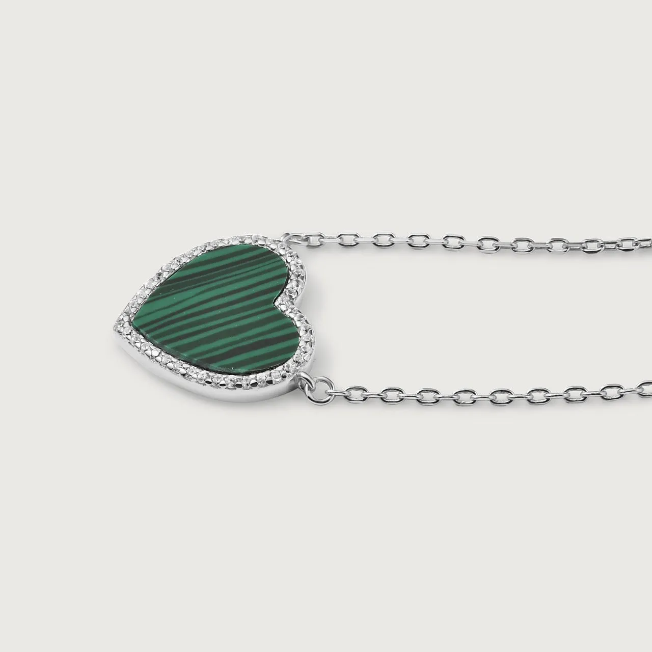 Modern Love Malachite Heart Necklace
