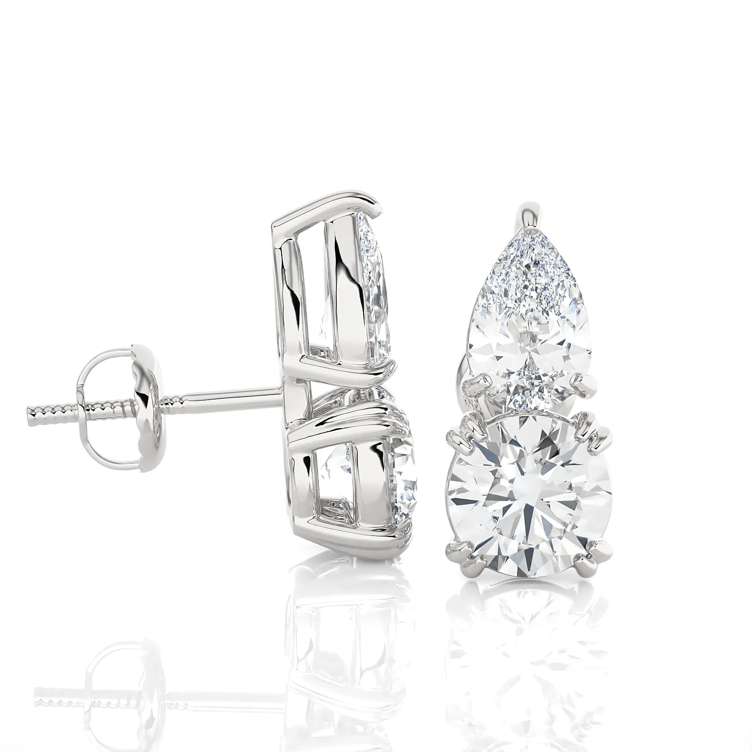 Multi-Shape Lab Grown Diamond Stud Earrings