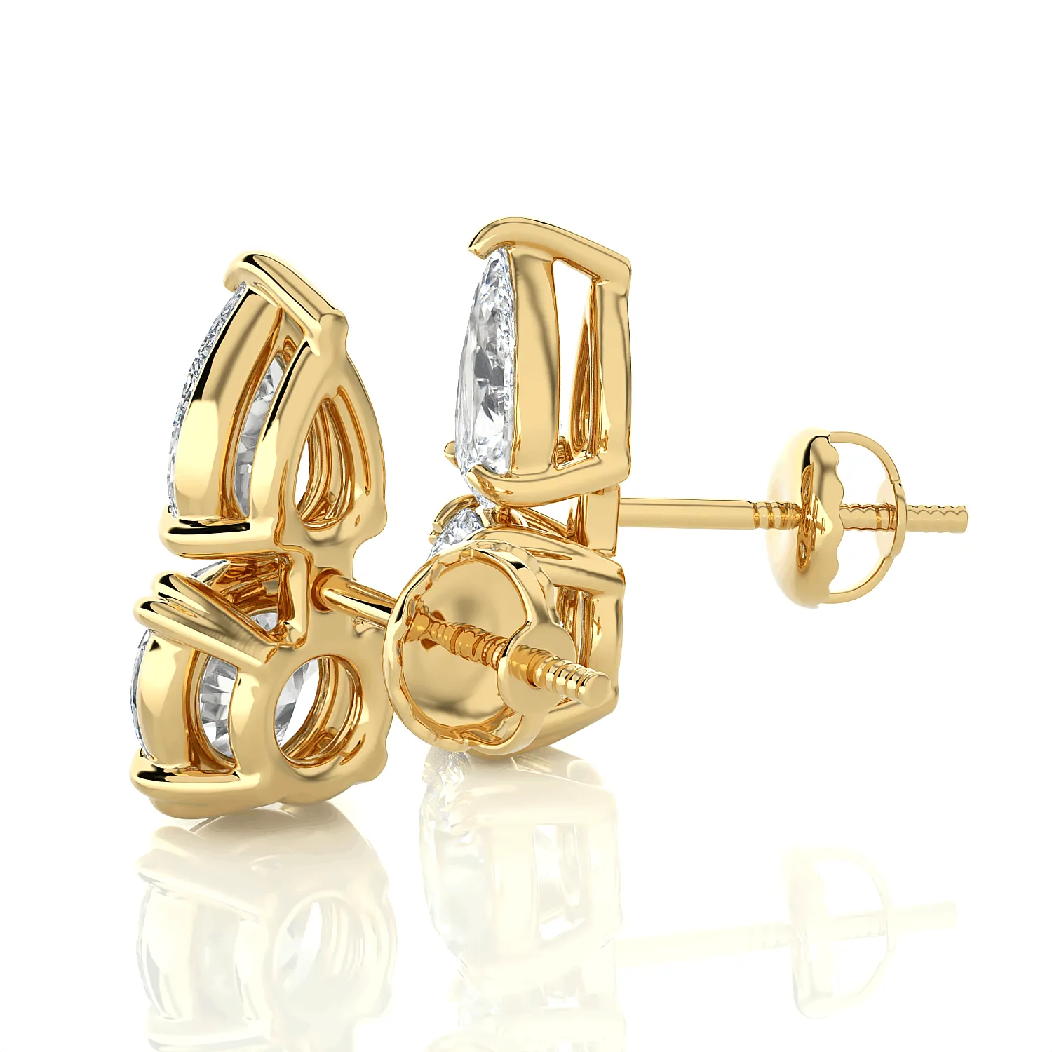 Multi-Shape Lab Grown Diamond Stud Earrings