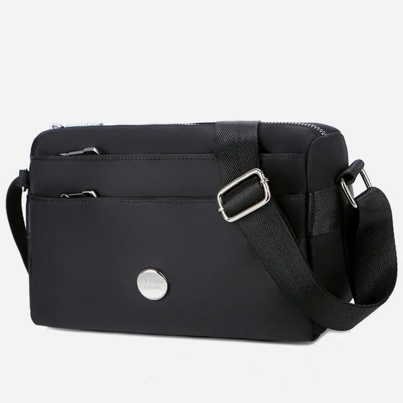 Multiple Compartment Nylon Purse For Women Classic Waterproof Crossbody Bag