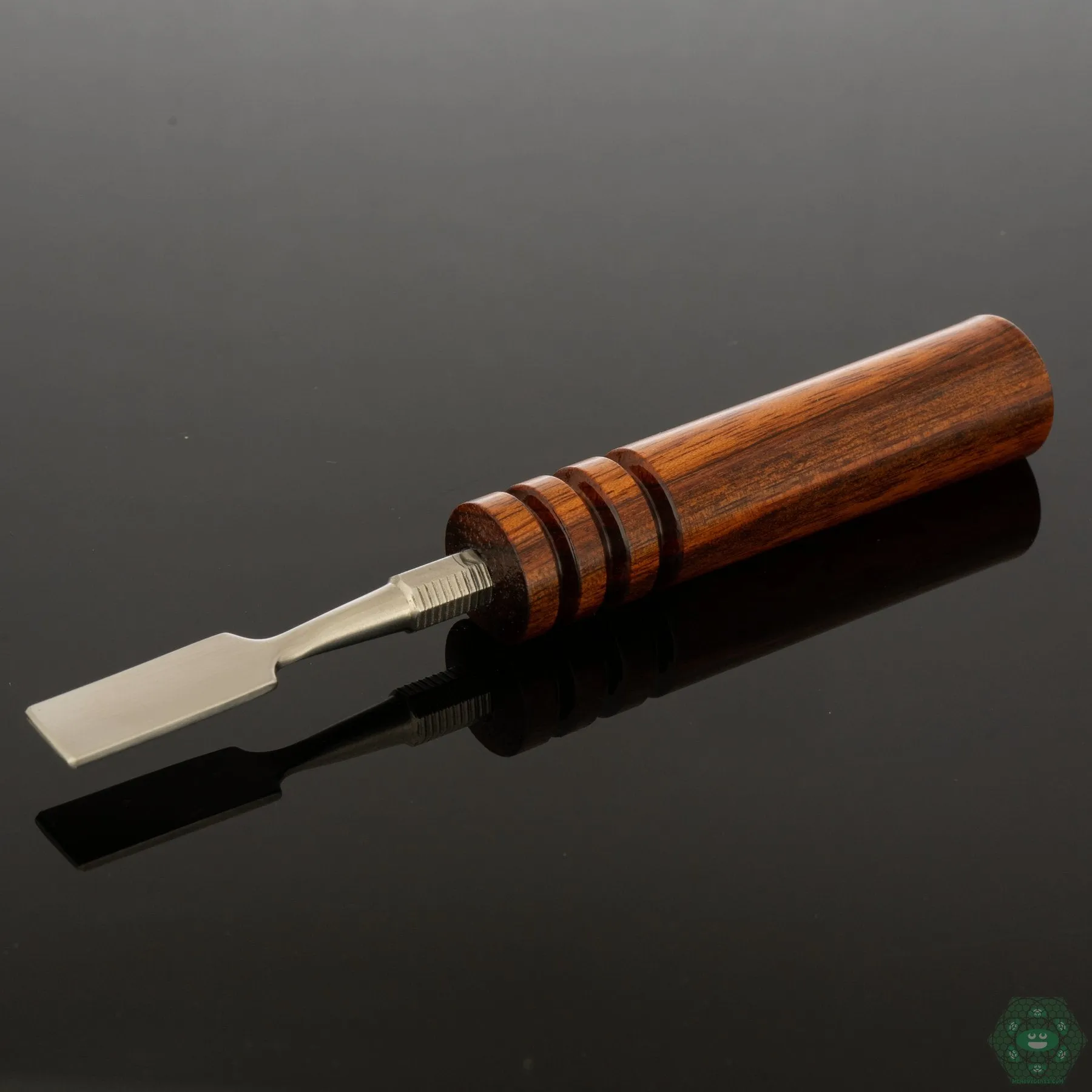 Naturally Spun Tiger Wood Dab Tool | Striking Grain Pattern | Quality Craftsmanship