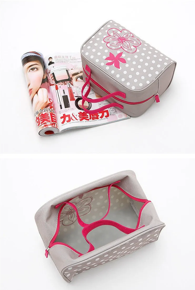 New Arrival Women Print Travel Products Waterproof Wash Cosmetic Makeup Storage Box Bag Case Purse Christmas Gift