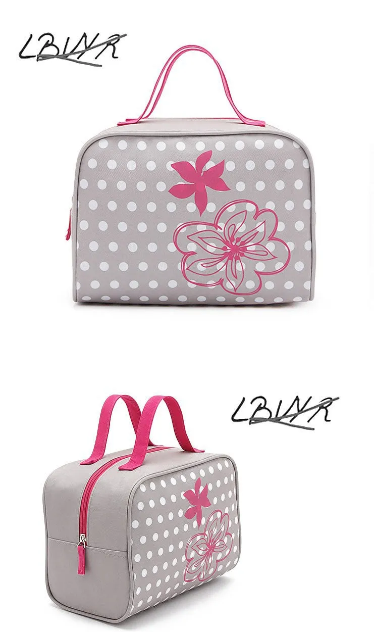 New Arrival Women Print Travel Products Waterproof Wash Cosmetic Makeup Storage Box Bag Case Purse Christmas Gift