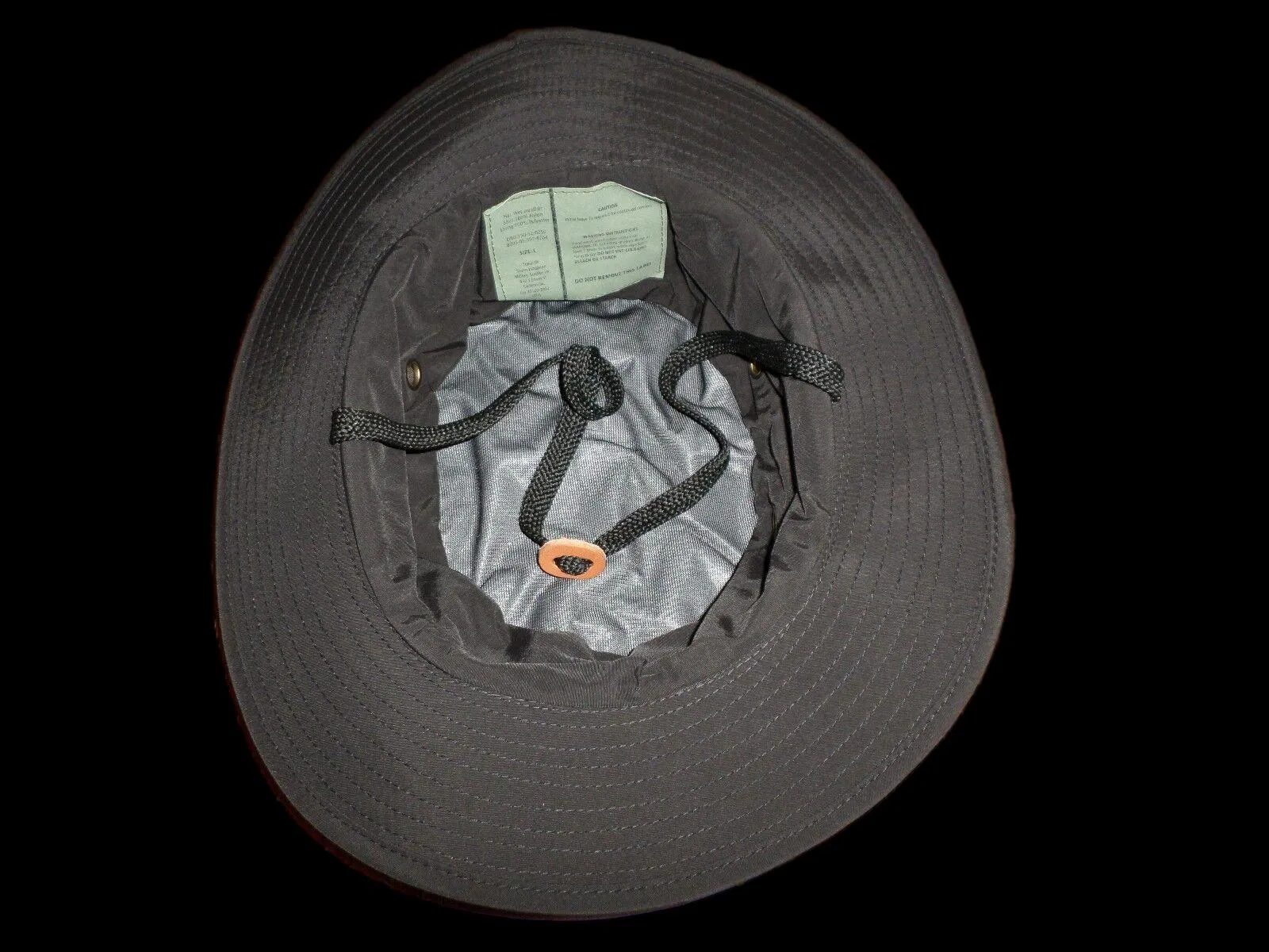 NEW BLACK TRILAM BOONIE HAT WET WEATHER HAT SIZE LARGE TRILAM NYLON