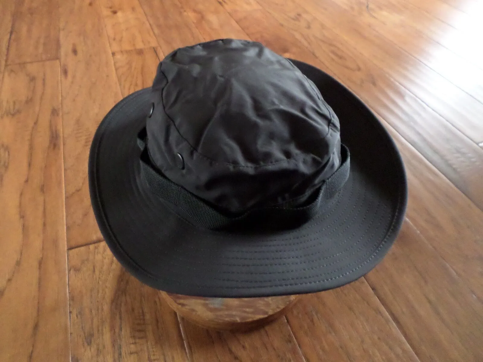 NEW BLACK TRILAM BOONIE HAT WET WEATHER HAT SIZE LARGE TRILAM NYLON