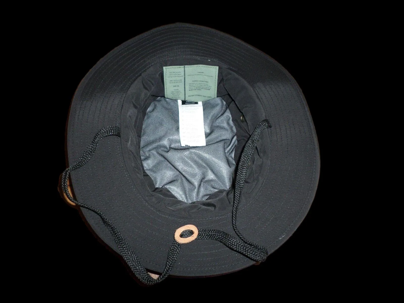 NEW BLACK TRILAM BOONIE HAT WET WEATHER HAT SIZE X- LARGE TRILAM NYLON
