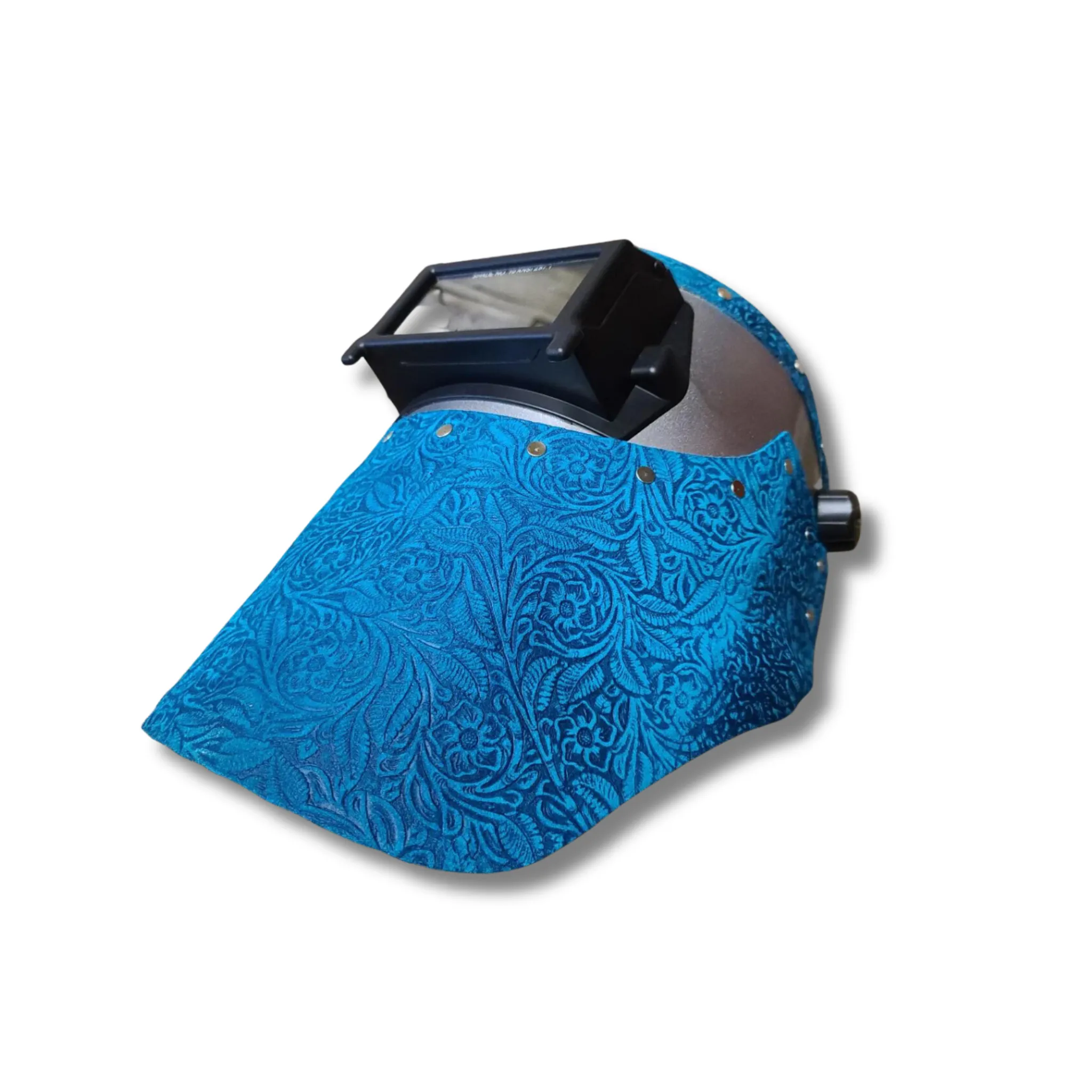 Outlaw Leather - Welding Hood - Turquoise Floral