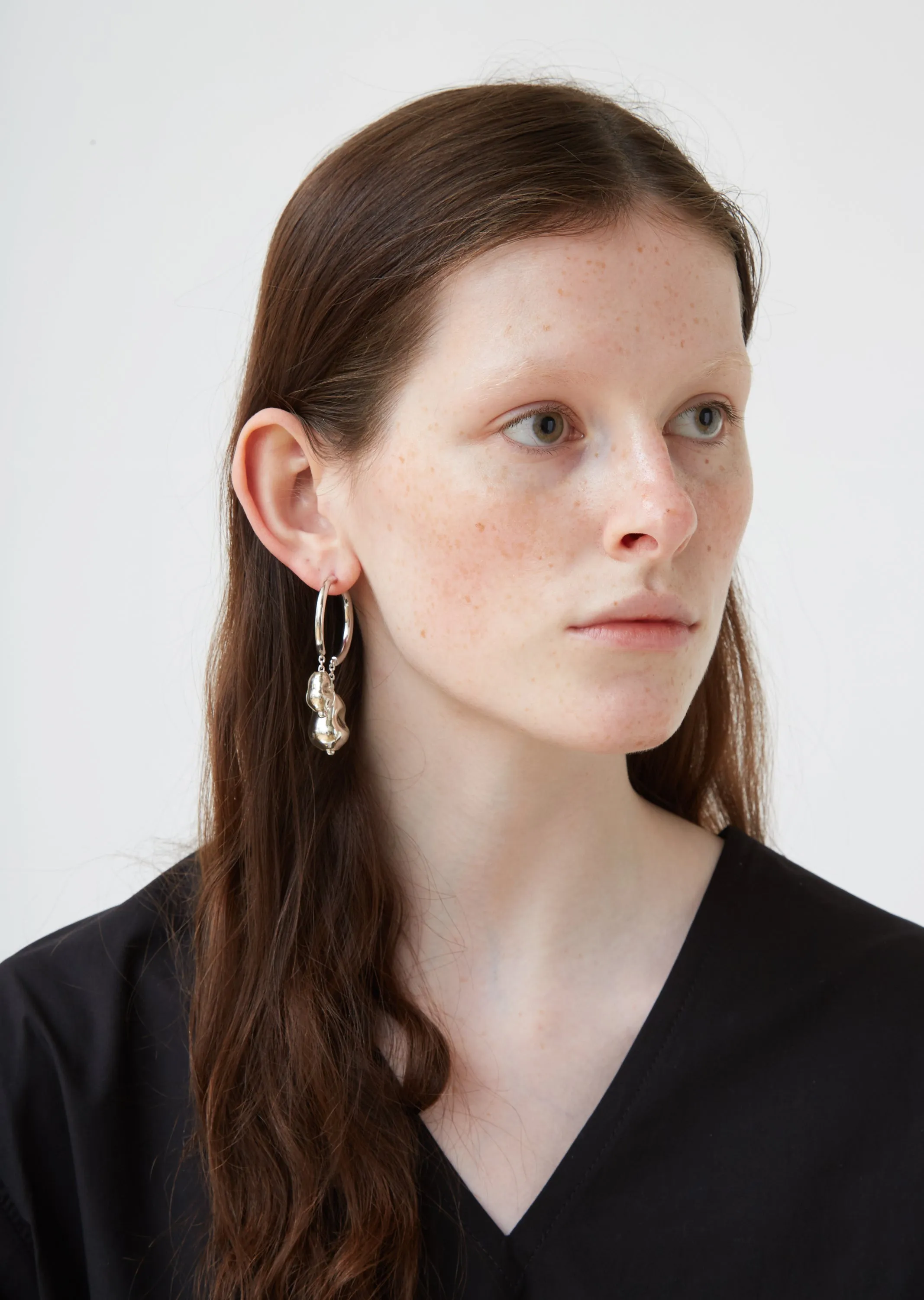 Pearl Creoles Earring
