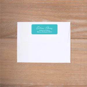Penned Name Return (Home) Address Labels