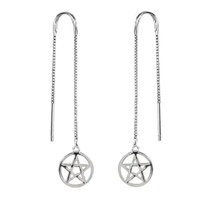 Pentagram Threader Earrings