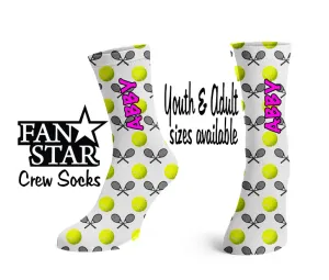 Personalized Tennis Crew Socks