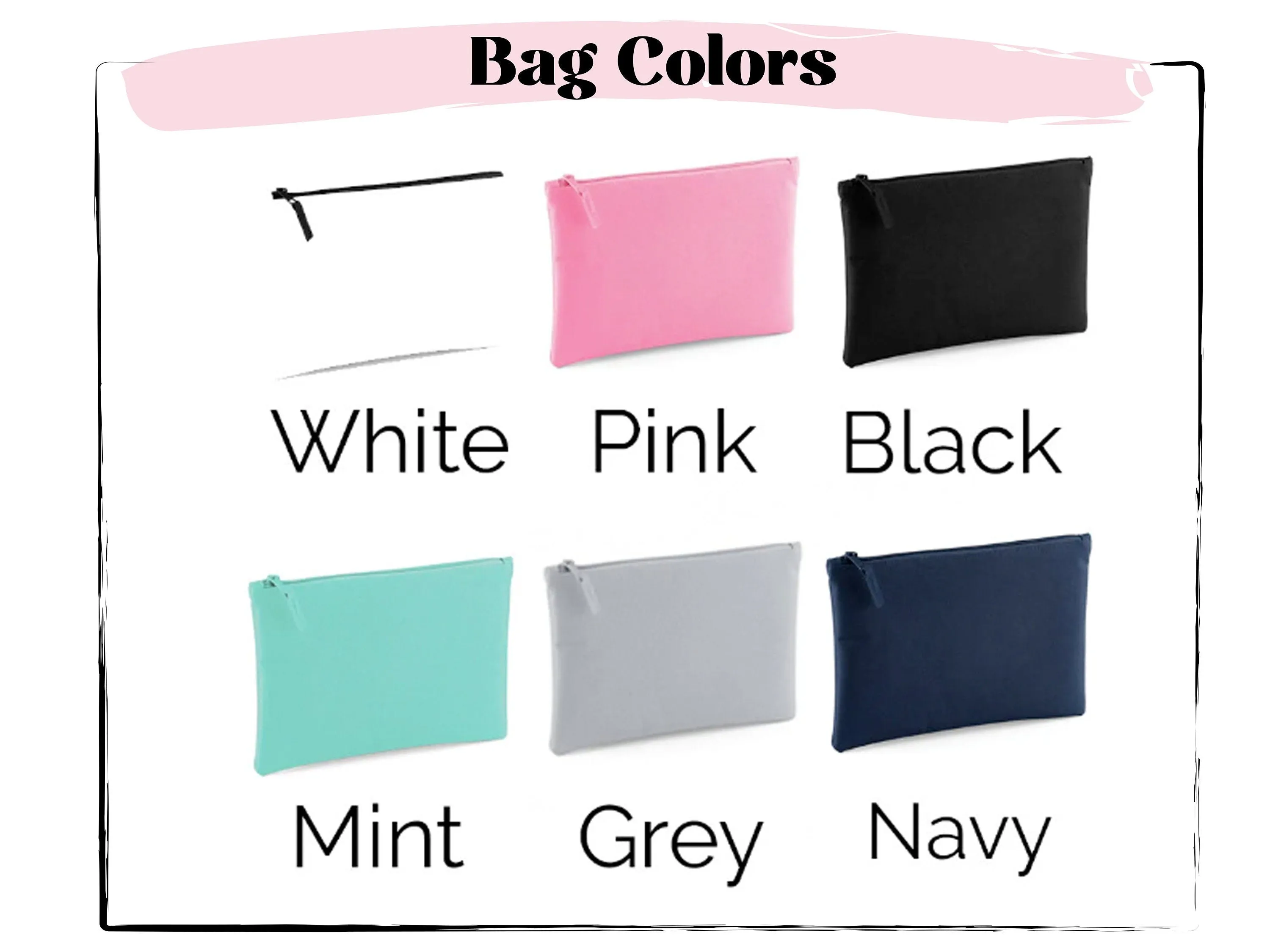 Personalized Varsity Letter Patch Makeup Bag