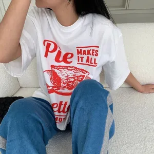 Pie Printed Stylish Graphic Tee