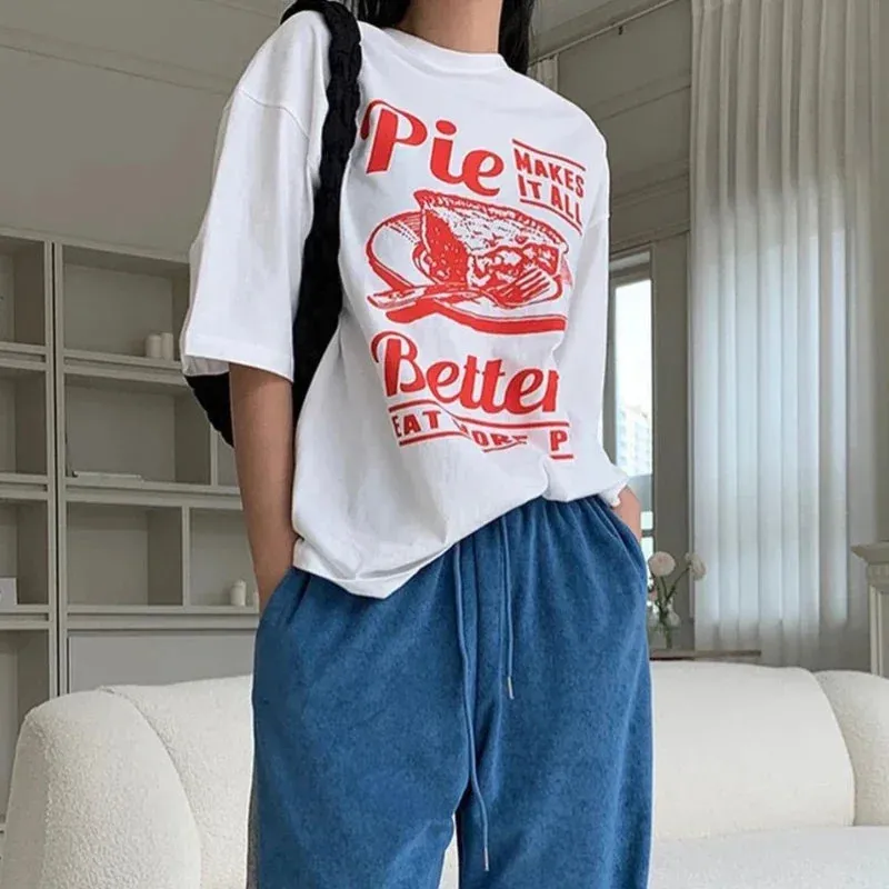 Pie Printed Stylish Graphic Tee