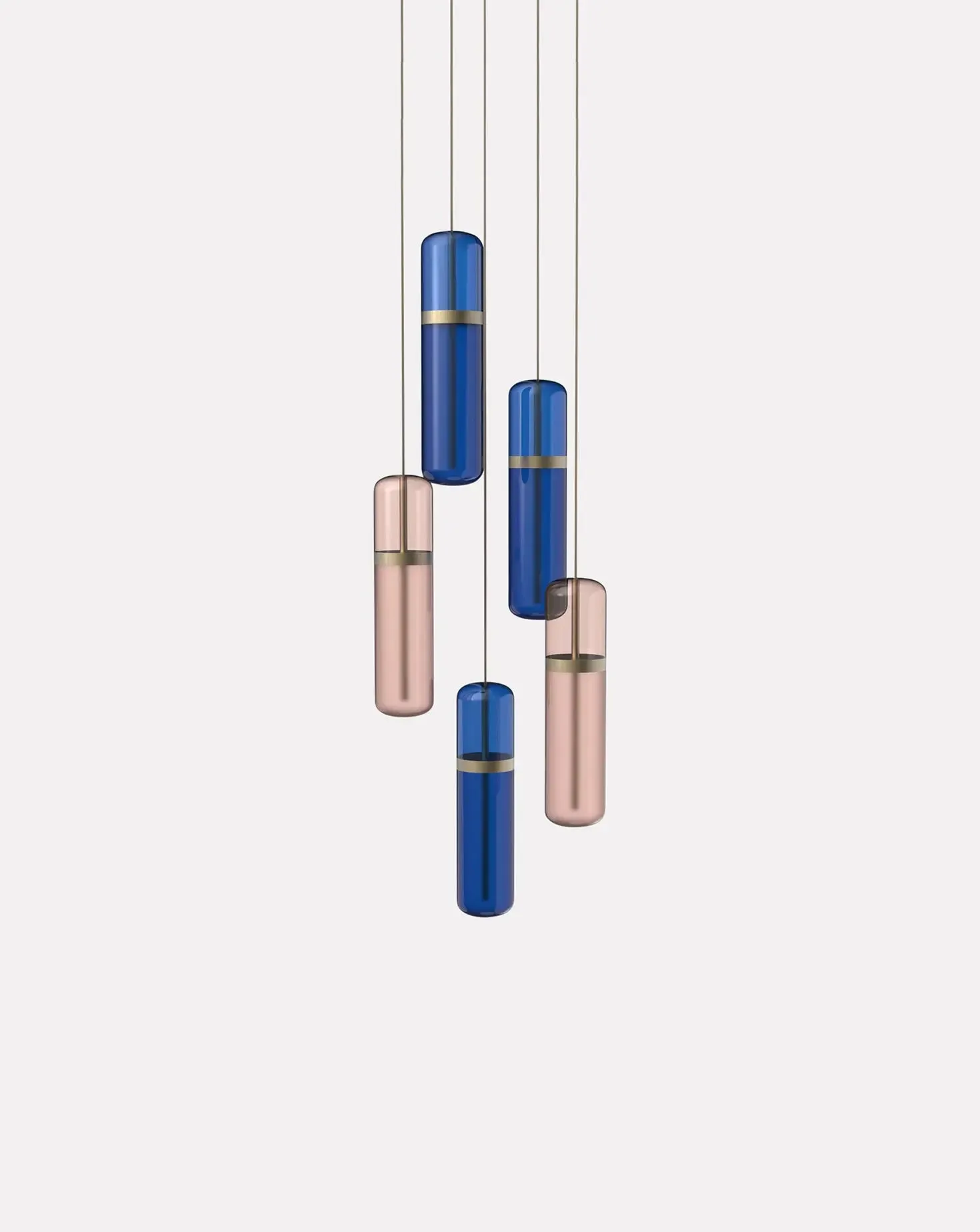 Pill Pink and Blue Cluster Pendant