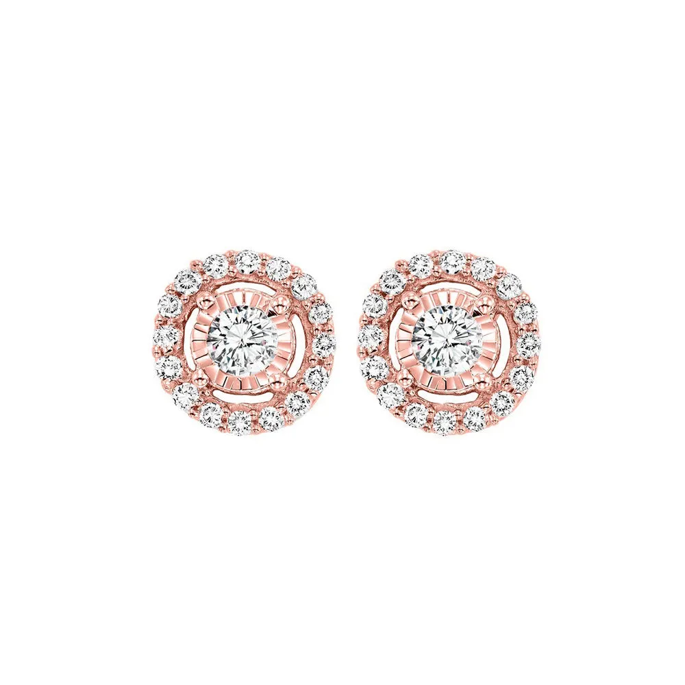 PLAT - 950 White Gold & Diamonds Fashion Earrings - 1     ctw