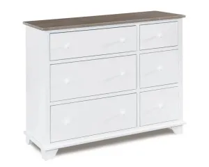 Portland 6 Drawer Combo Dresser