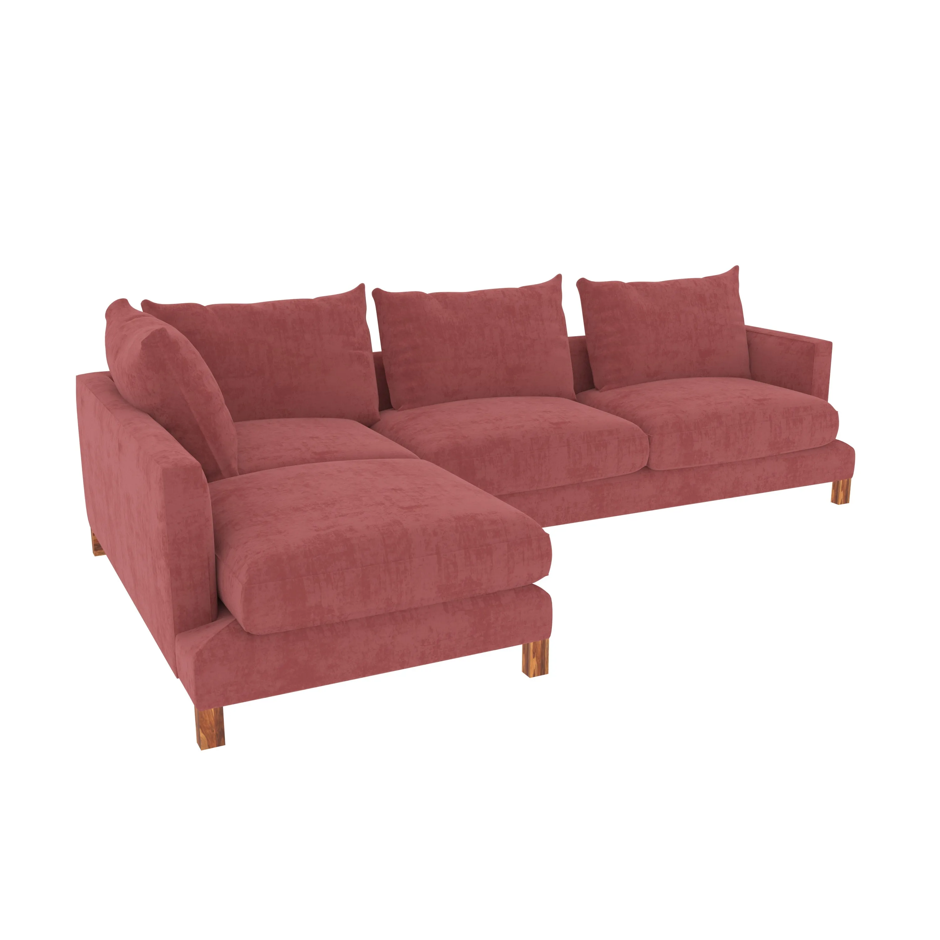 Premium Pink Pastel Coloured with Premium Comfort L Shaped 4 Seater Sofa Set for Home