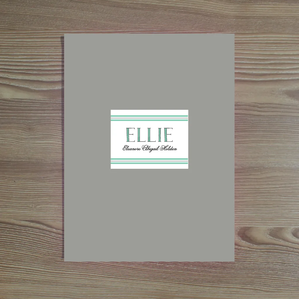Preppy Name Personalized Folder Stickers