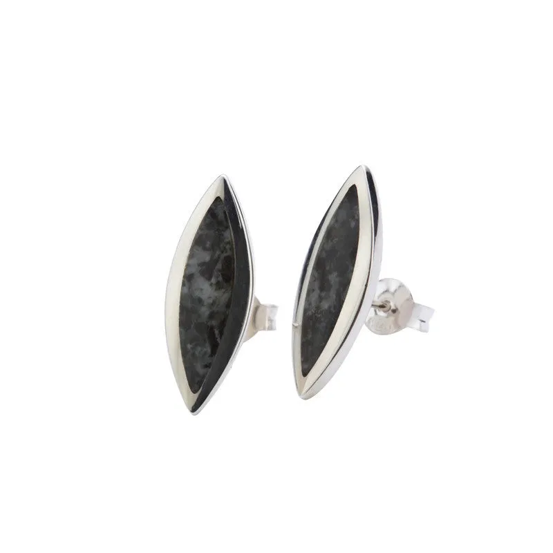 Preseli Bluestone Earrings Toscana Studs With Silver