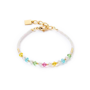 Princess Pearls bracelet gold multicolour