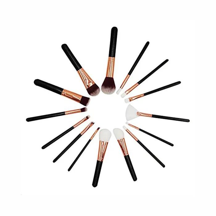 Professional Make-Up Brush Set Black/Gold