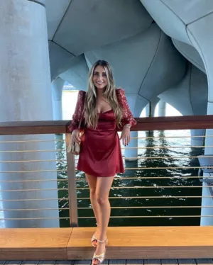 Puff Sleeve Stylish Mini Dress