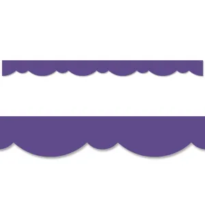 Purple Stylish Scallops Border Trim