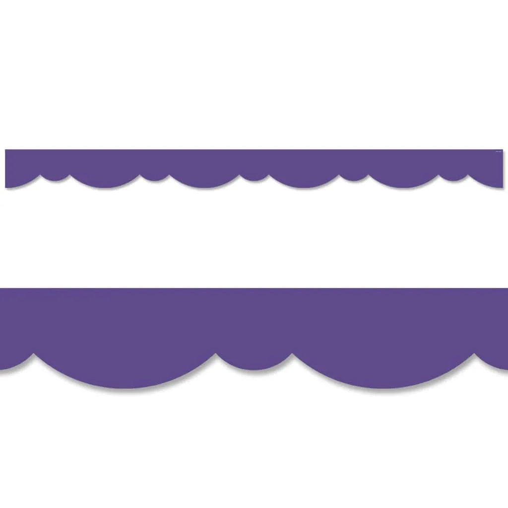 Purple Stylish Scallops Border Trim
