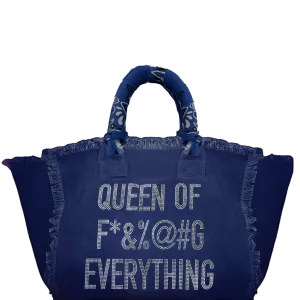 Queen of F*&%@#G Fringe Canvas  Bag