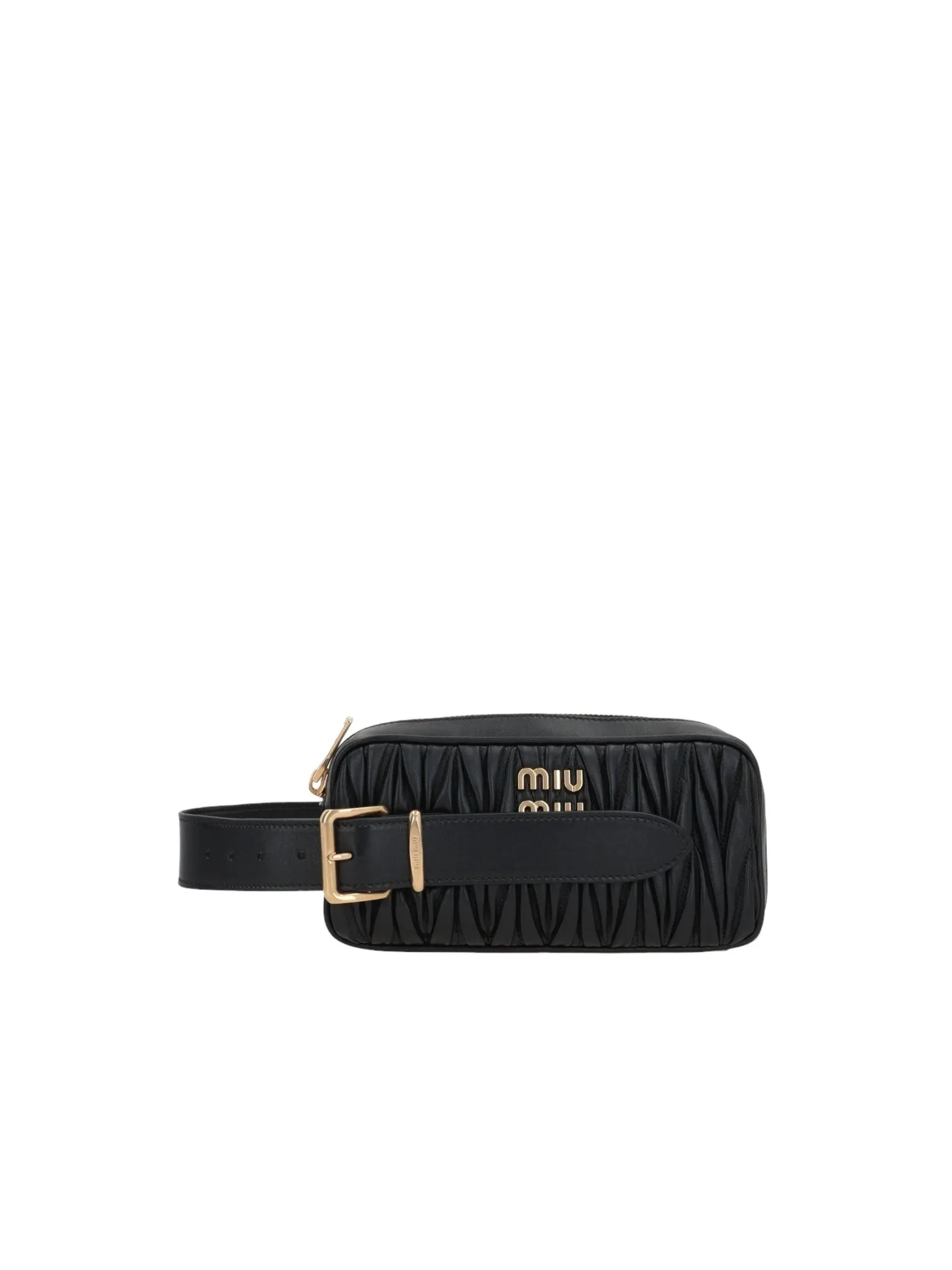 Quilted Nappa Leather Clutch Bag