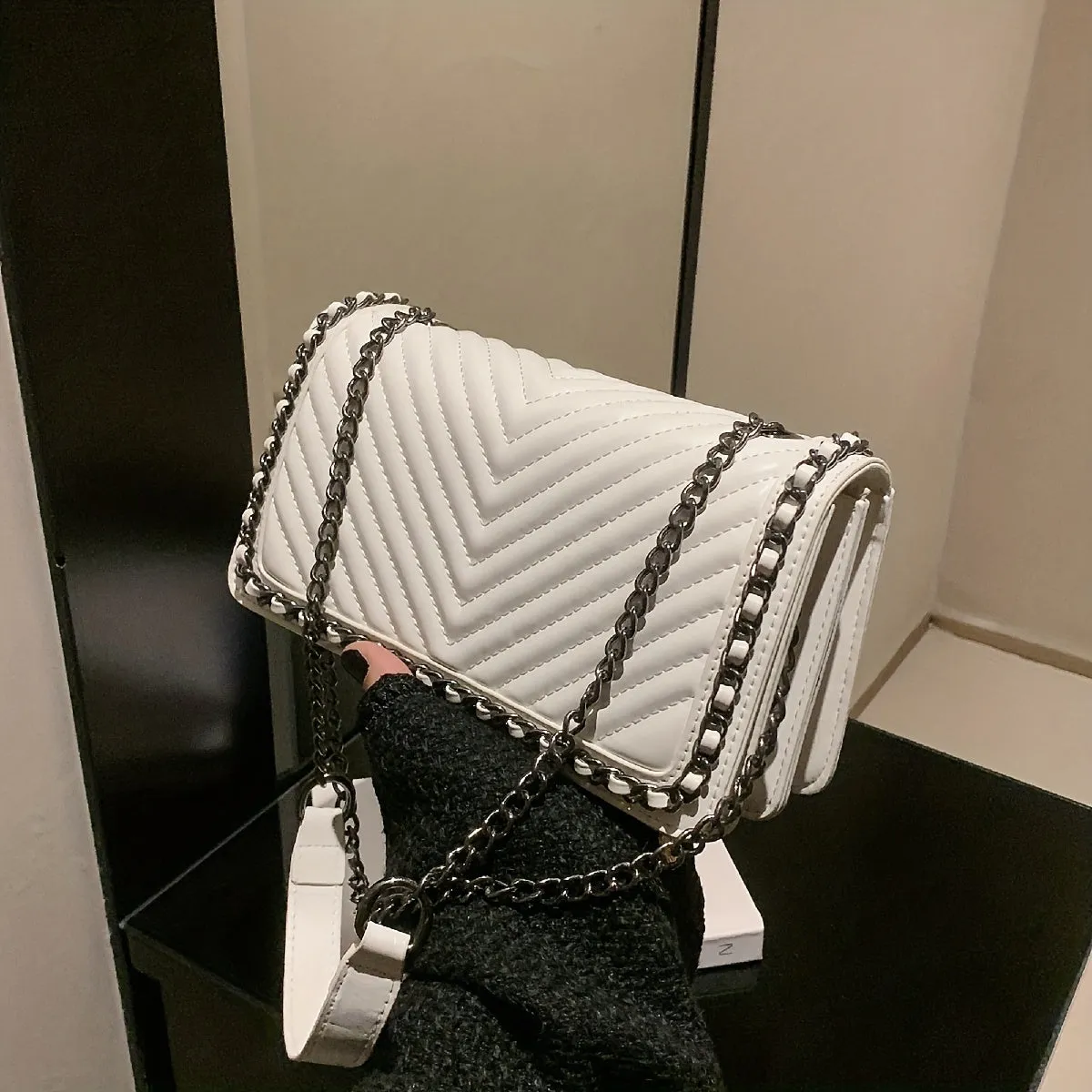 Quilted Square Purse Casual houlder Bag For Women