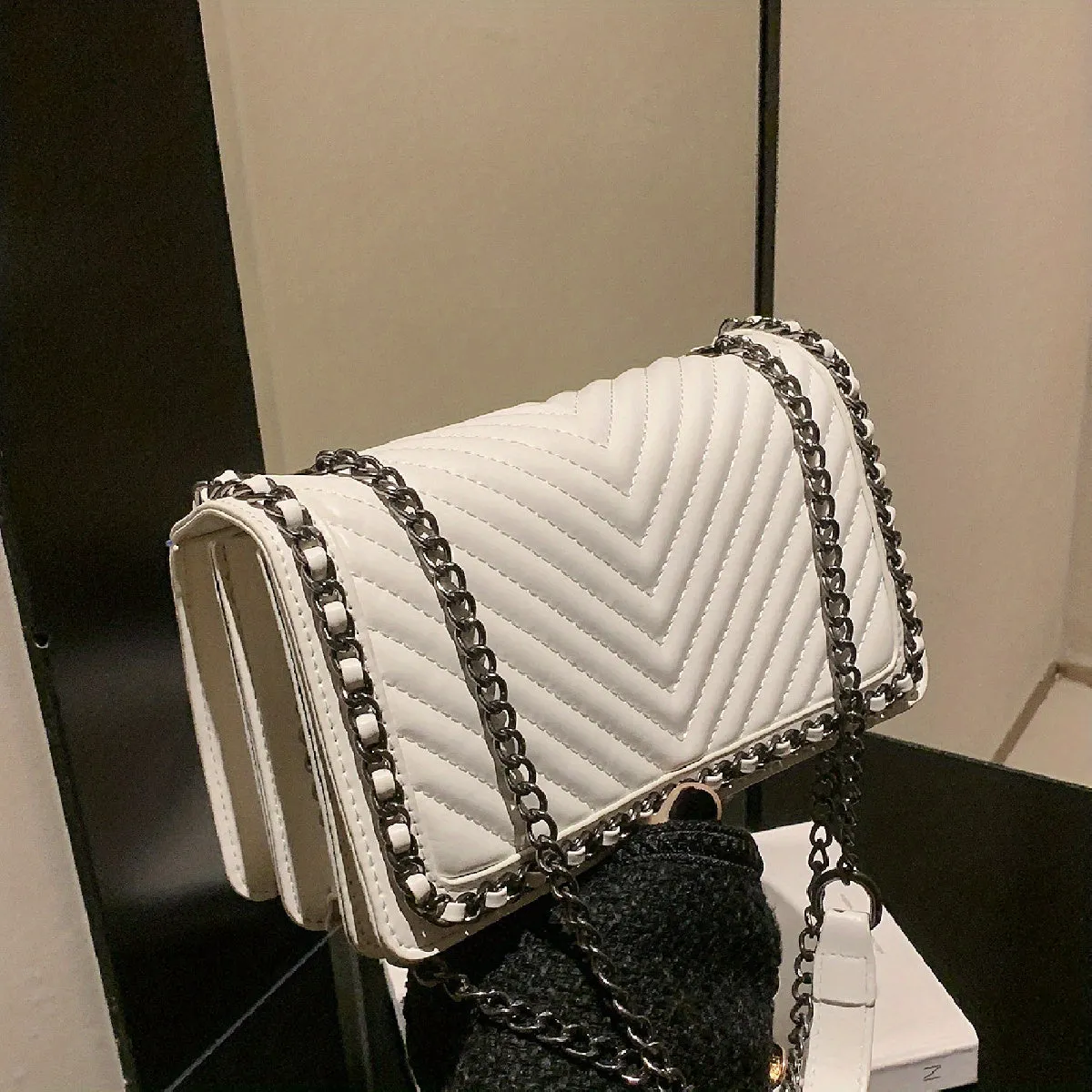 Quilted Square Purse Casual houlder Bag For Women