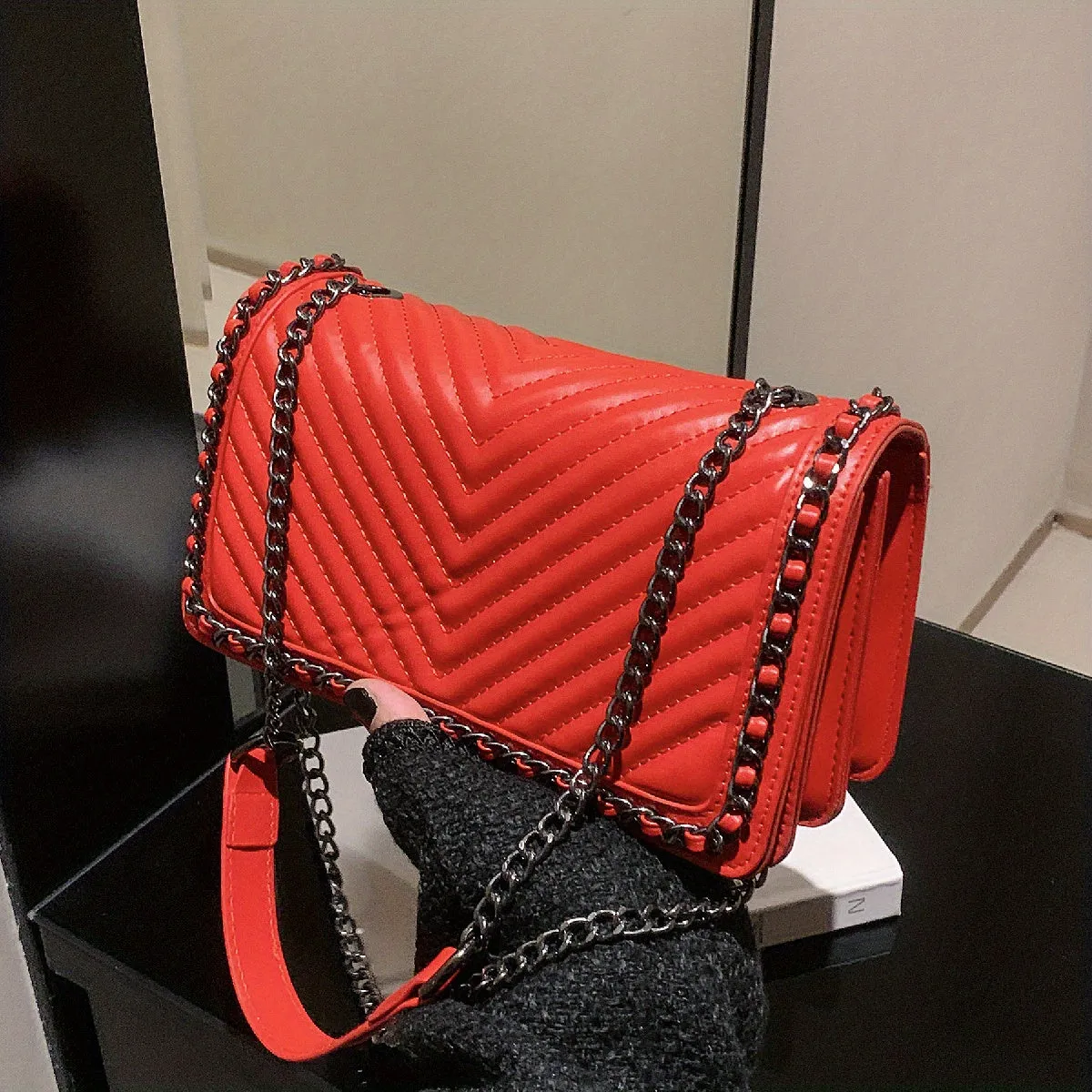 Quilted Square Purse Casual houlder Bag For Women