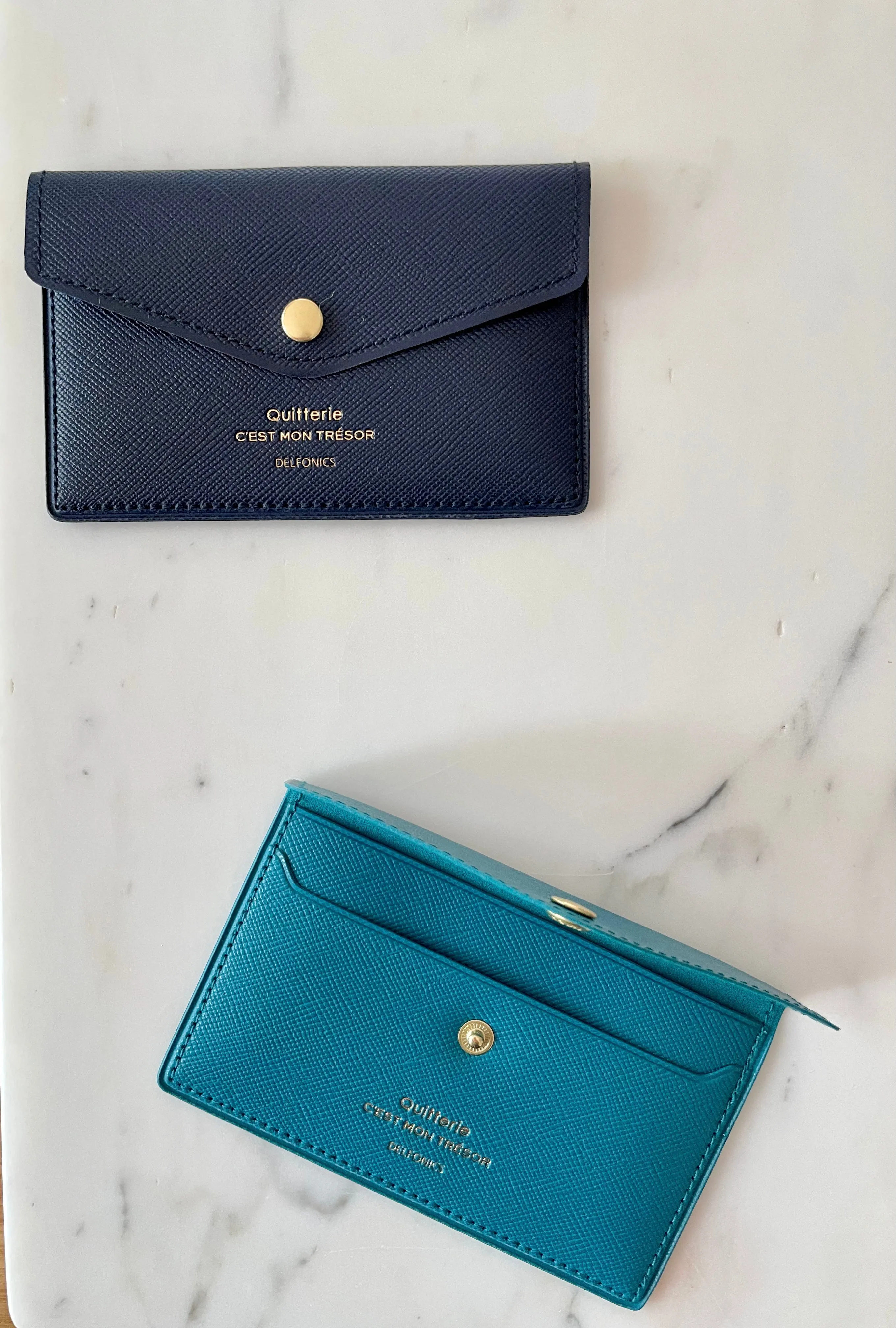 Quitterie Snap Card Case – Turquoise