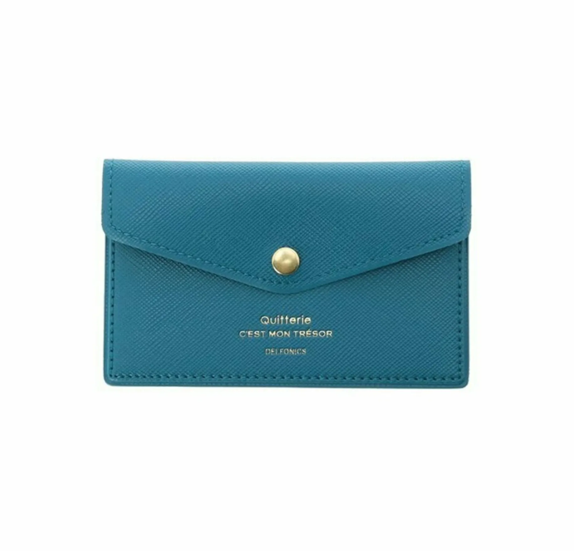 Quitterie Snap Card Case – Turquoise