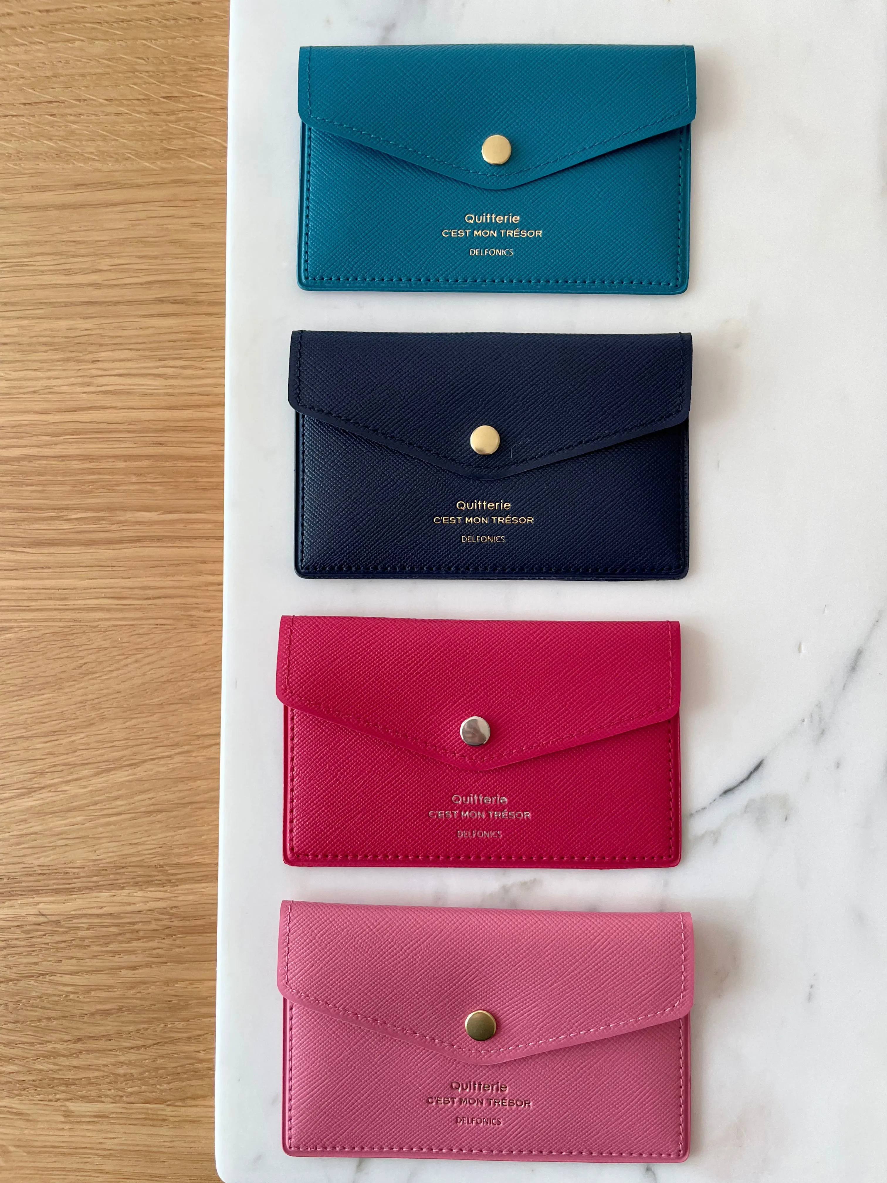 Quitterie Snap Card Case – Turquoise
