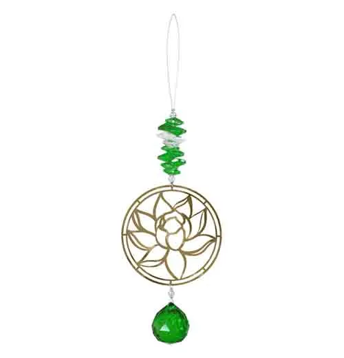 "Lotus Garden Crystal" Suncatcher